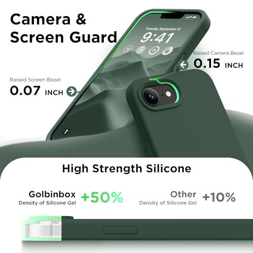 Image of GolbinBox Magnetic for iPhone 17e /16e Case, Silicone Cover, Army Green