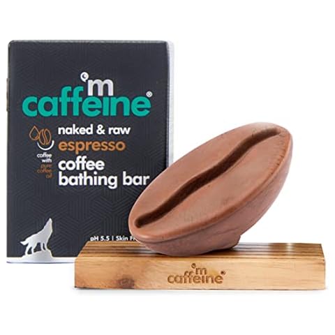mCaffeine Espresso Bathing Bar (100gm) for Deep Cleansing and Toning | pH 5.5 Skin Friendly Soap with Coffee and Vitamin E | 100% Vegan Daily-Use Bathing Bar Cover