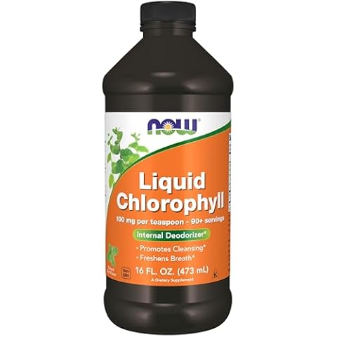 NOW Foods Supplements, Liquid Chlorophyll, Super Concentrated, Internal Deodorizer*,Boost Energy, Mint Flavor, 16-Ounce Cover