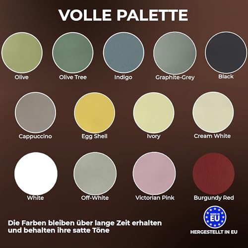 7 Artists Kreidefarbe Olive 100ml | Kreidefarbe für Holzmöbel & Handwerk