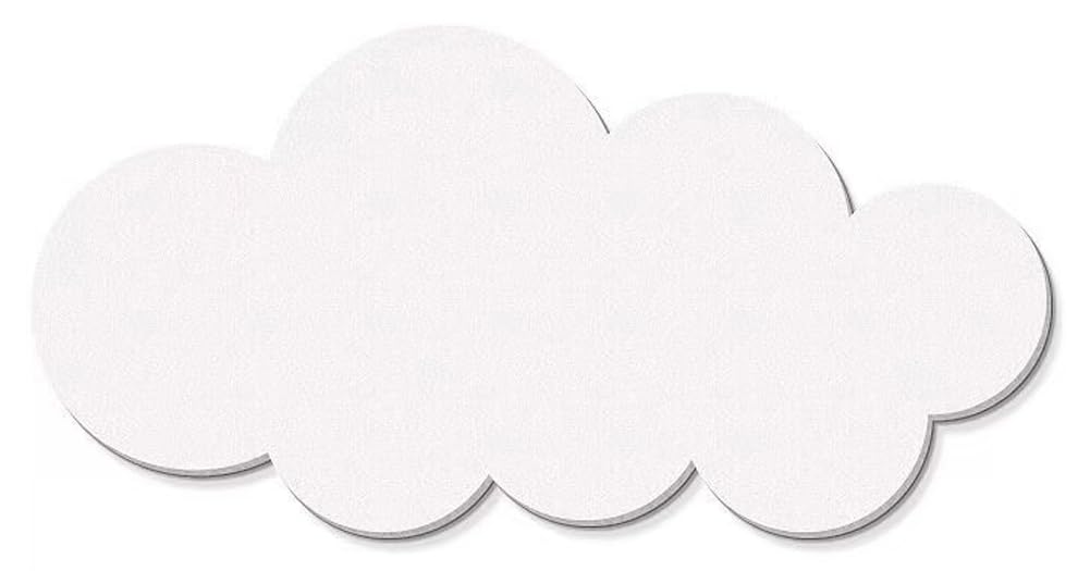 Cloud Shape Bulletin Board,Self Adhesive Corkboard Alternative Felt Memo Board,Home Office Wall Decor,Felt Vision Board for Photos Message (White,80x40cm) — image 1