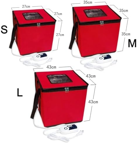 Temperature-Controlled Bread Proofing Box, Foldable Dough Proofer with Internal Shelf for Sourdough, Pizza, Yogurt & Natto – Ideal for Home Baking Enthusiasts (Small)