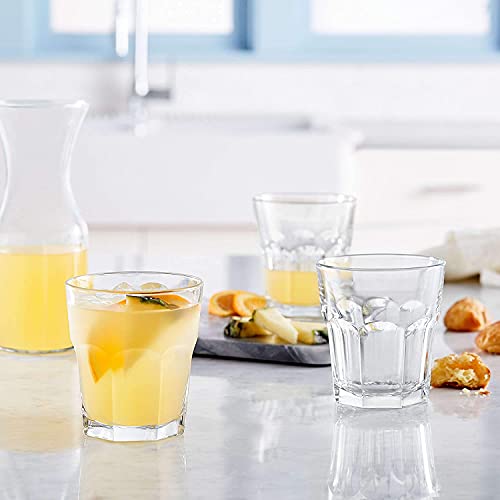 Image of MZP Italin Premium Luxury Crystal Cut Water Glasses - 180 ml Set of 2 Transparent Long Glass | Highball | Plaza Tumbler (180 ml, 2)