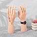 1 Pair of Male Mannequin Hand Display 12Inch for Jewelry Left Right Display Holder Bracelet Necklace Ring Stand Plastic Forearm Human Casting for Jewelry Ring Decor, Skin Color