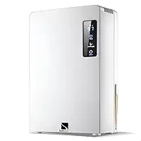 Desumidificador Purificador de Ar Branco Grande Antimofo Bivolt Elétrico Portátil 2200ml Silencioso Temporizador Led SOFTINOX — Reservatório Removível, Deshumidificador com Desligamento Automático