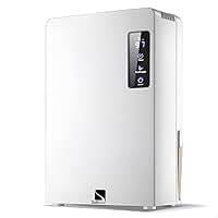 Desumidificador Purificador de Ar Branco Grande Antimofo Bivolt Elétrico Portátil 2200ml Silencioso Temporizador Led SOFTINOX — Reservatório Removível, Deshumidificador com Desligamento Automático