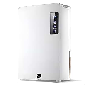 Desumidificador Purificador de Ar Branco Grande Antimofo Bivolt Elétrico Portátil 2200ml Silencioso Temporizador Led SOFTINOX — Reservatório Removível, Deshumidificador com Desligamento Automático