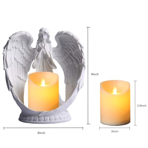 Carefree Fish Angel Candlestick Statue