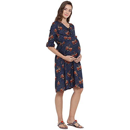 Image of Mine4Nine Women's Rayon A-Line Midi Casual Dress