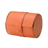 ミラグロ シュリンクレザー ネクタイケース (ネクタイ収納ケース メンズ 円筒形 出張 旅行 コンパクト ネクタイボックス 携帯用 収納 革 レザー ギフト プレゼント 父の日) SL-SH-262 (オレンジ)