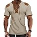 Produktbild Kurzarm Herren Temperament Klassisch Trend T-Shirt Herren Base T-Shirt Herren Mode All-Match Sportshirt Herren Atmungsaktiv Casual T-Shirt Herren J-Apricot 3XL