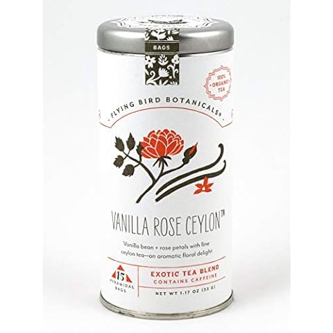 FLYING BIRD BOTANICALS Vanilla Rose Ceylon Tea, 15 CT Cover