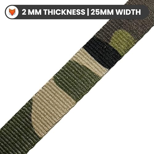 Image of Wooflix Heavy Duty Nylon Dog Leash | Anti Slip Padded Handle Long Dog Leash | Highly Reflective Leash for Dogs | Dog Rope for Medium & Large Dogs | Dog Training Leash | (Army Green, 5 Feet Long)
