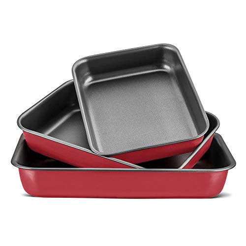 Conjunto Assadeira Antiaderente Cereja 3 Peças MTA