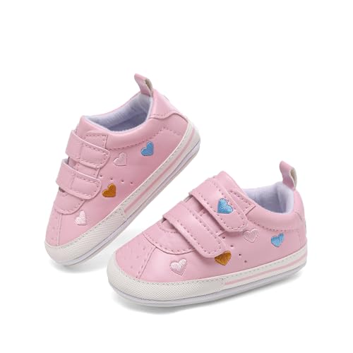 Image of Clowora Baby Boys Girls Shoes Non-Slip Rubber Sole Sneakers Infant First Walking Toddler Crib Shoes Newborn Loafers Flats.