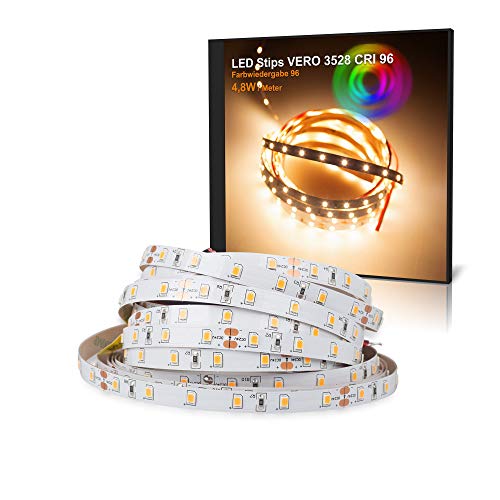 Mextronic LED Strip VERO Warm White (3000K) CRI 96 24W 5m 24V IP20