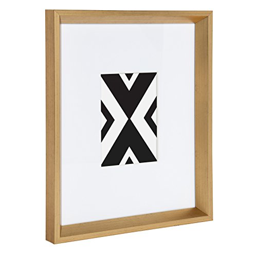 Kate And Laurel Calter 6 Framed Modern Black And White Geometric Abstract Art Prints, Gold #TOP1