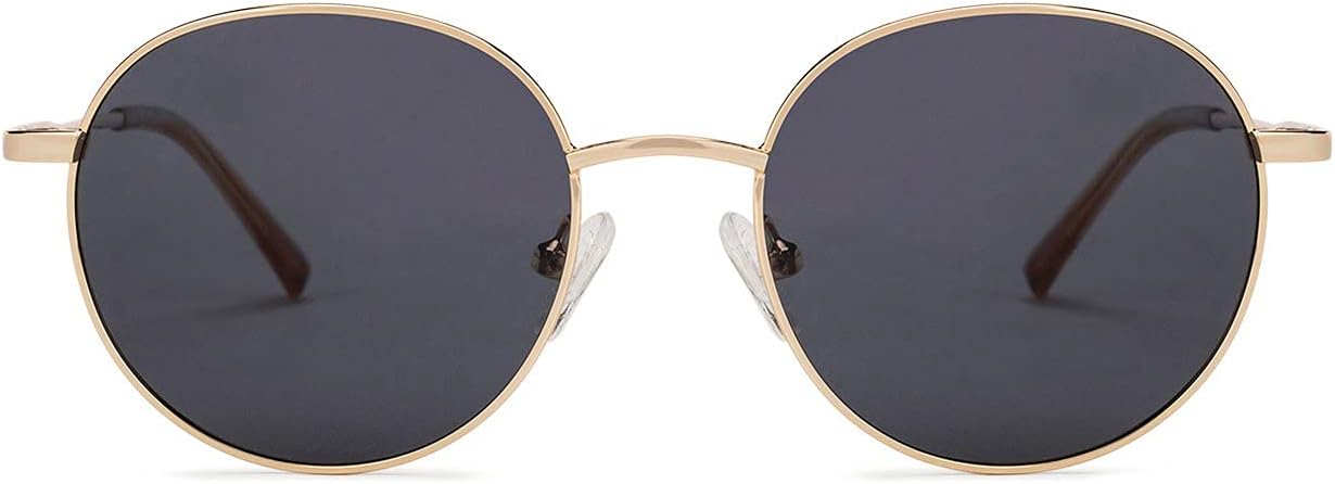 VINCENT CHASE EYEWEAR Unisex Round Sunglasses Gold Frame Grey Lens (Medium)