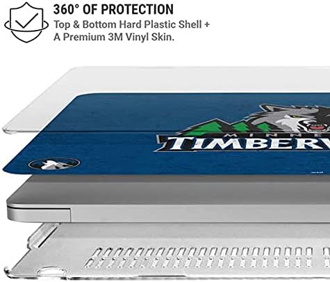 Skinit Case + Skin Compatible with MacBook Air 13in M1 (2021) - Officially Licensed NBA Minnesota Timberwolves Distressed Design