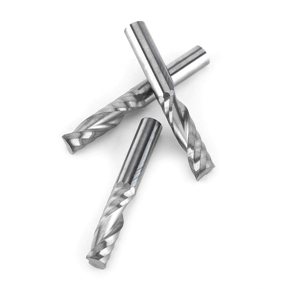 Akozon 6mm Frez z trzpieniem z węglika wolframu Pojedyncze ostrza spiralne Frezowanie CNC Frezowanie 5 sztuk