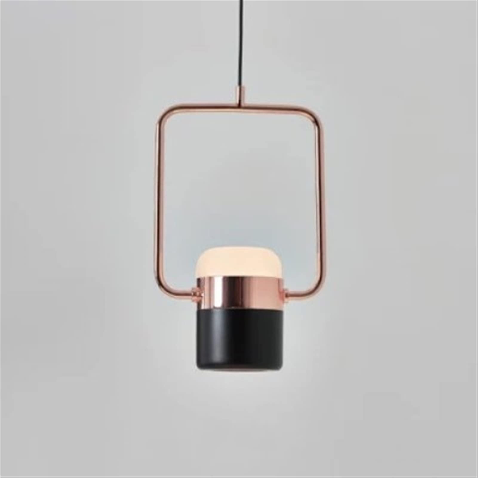 Lámparas colgantes LED modernas en negro y oro rosa H18,5 para comedor