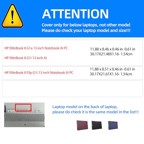 Funda para Laptop HP EliteBook 8 G1a 13'' PU cuero miniatura 2