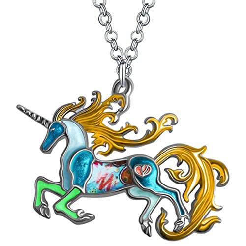 Collier licorne vert à porter en fête, le bijou idéal pour illuminer vos soirées