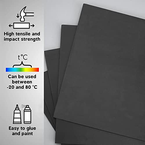 BENECREAT 5 Sheets 3mm Black PVC Foam Sheet A4 Lightweight Rigid Foam, Sand Table Model Material Supplies for Mounting Crafts Modelling Art Display School Projects, 11.8x7.8inch - Image 5