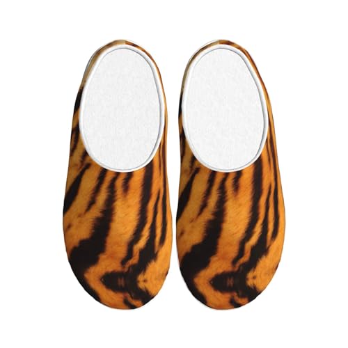 Pantoufles d'hiver chaudes en peluche antidérapantes EdWal tigre noir 39