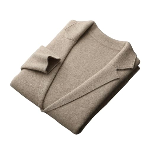 Men's Spring Autumn Lapel Korean Style Loose Casual Outerwear Knit Cardigan