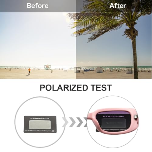 Image of Trendy Rectangle Sunglasses Polarized Women Men Chunky Thick TR90 Frame Shade UV400 TAC Lens Lightweight