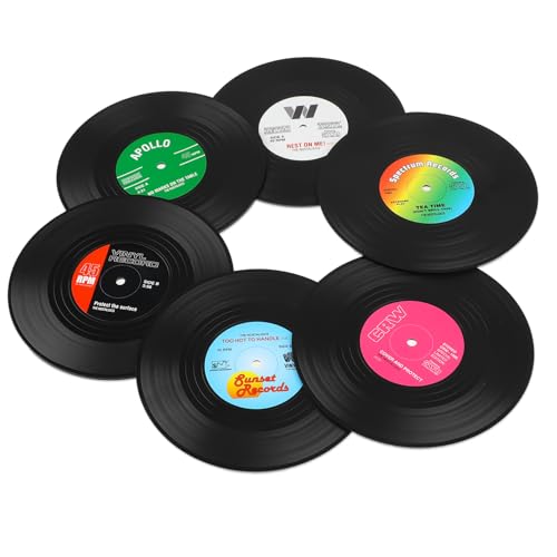Awtlife12PCS Retro CD Record Sottobicchieri In Vinile Drink