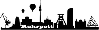 Samunshi® Wandsticker Ruhrpott Skyline 30x9cm