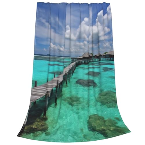 Couverture Maldives en flanelle polaire 152x127 cm pour lit et canapé - 3