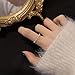 W WEILIRIAN Bohemian Pearl Cross Ring Crystal Cross Knuckle Ring Cz Cross Stacking Finger Ring Handmade Open Ring Vintage Adjustable Ring Jewelry for Women and Girls Gifts