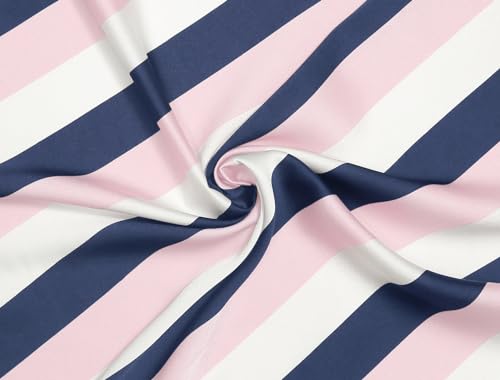 Allegra K 70cm Stripe Print Square Scarves Kerchief Neck Head Scarf Neckerchief Headband for Ladies4