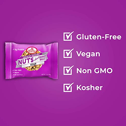 Betty Lou's Energy Balls - Chocolate Hazelnut | Vegan, Gluten Free, Non Gmo, High Fiber, No Refined Sugar | Healthy Snacks For Adults And Kids | Individually Wrapped (12 Pack) #TOP1