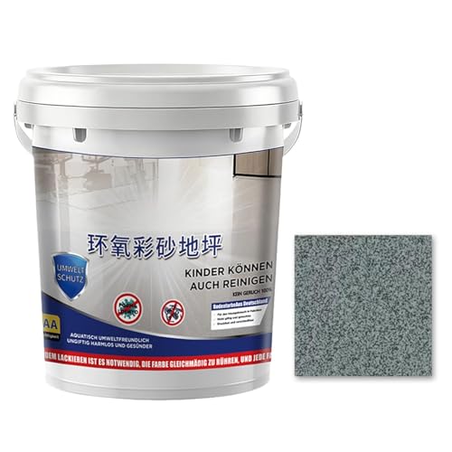 Generico Pintura para suelos de garaje,Autonivelante de Alto Brillante - Pintura para suelos de resina epoxi con arena de colores - Para el hogar,