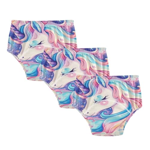 Coikll Colorful Horse Toddler Training Underwear Waterproof Baby Pee Pants -3T