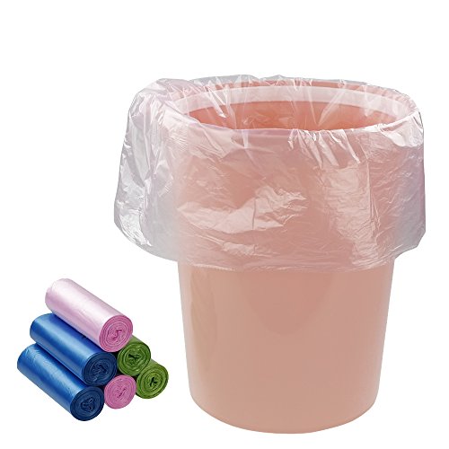 Hommp 2.6 Gallon Trash Bags, Colored, 120 Counts/ 6 Rolls #TOP5