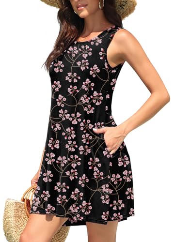 Image of WEACZZY Women Summer Casual Swing T Shirt Dresses Beach Cover up Loose Dress