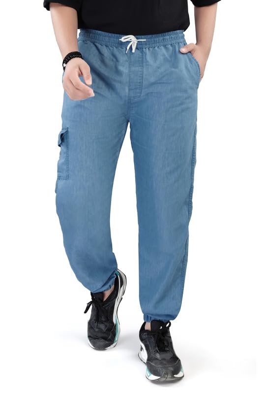 Image of UNOseven Boys Denim Cargo Jogger Pant - Slim Fit - Available from 5 Years to Size XL