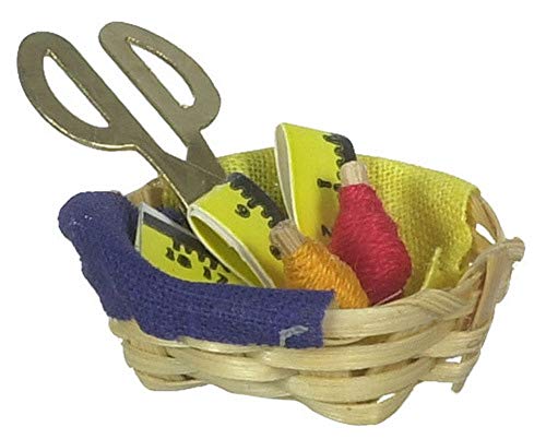 Accessoire miniature 1:12 couture panier Melody Jane pour décorer un diorama