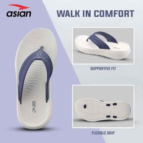 Image of ASIAN Safari-14 Men's Stylish Flip Flops | Lightweight Comfort, Soft Cushion Feel, Durable Grip, Perfect for Home, Outdoors