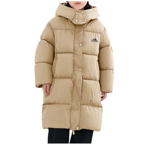 Veste rembourrée longue fille contre le froid pour le sport uni