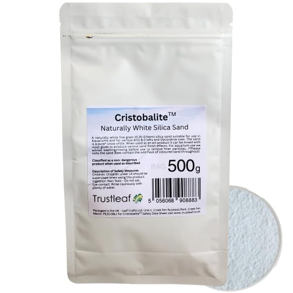 500g Bag of Decorative White Silica Sand - Art and Crafts, Aquariums