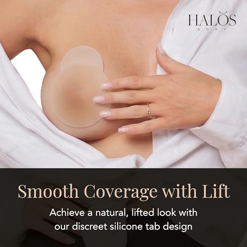Image of Silicone Nipple Covers with Built-In Lift D-DD Cups - Secure Hold, Invisible Reusable Pasties for Women