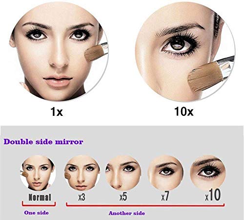 Espejo de maquillaje con luces LED antivaho y rotación USB para un afeitado preciso 7