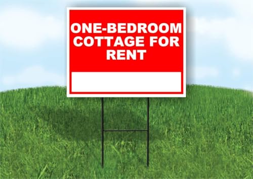 One-bedroom cottage for rent Write On Me Red 18x24 in Single Sided Yard Road Sign w/Stand