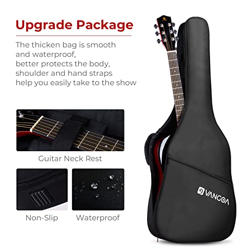 Vangoa Guitare Acoustique 4/4 Guitare Folk Country Pan coupé 41 Pouces pour Adulte Débutants Intermédiaire avec Guitare… - Les Beatles, Paul McCartney, John Lennon, RIngo Starr, George Harrison Vangoa Guitare Acoustique 4/4 Guitare Folk Country Pan coupé 41 Pouces pour Adulte Débutants Intermédiaire avec Guitare… – Image 7